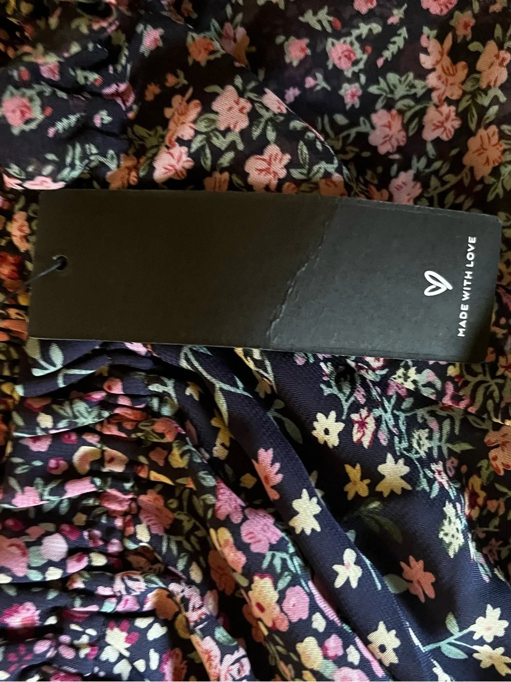 NWT floral feminine cottage core puff sleeves whimsy goth hippie boho Maxi Dress - Picture 5 of 6